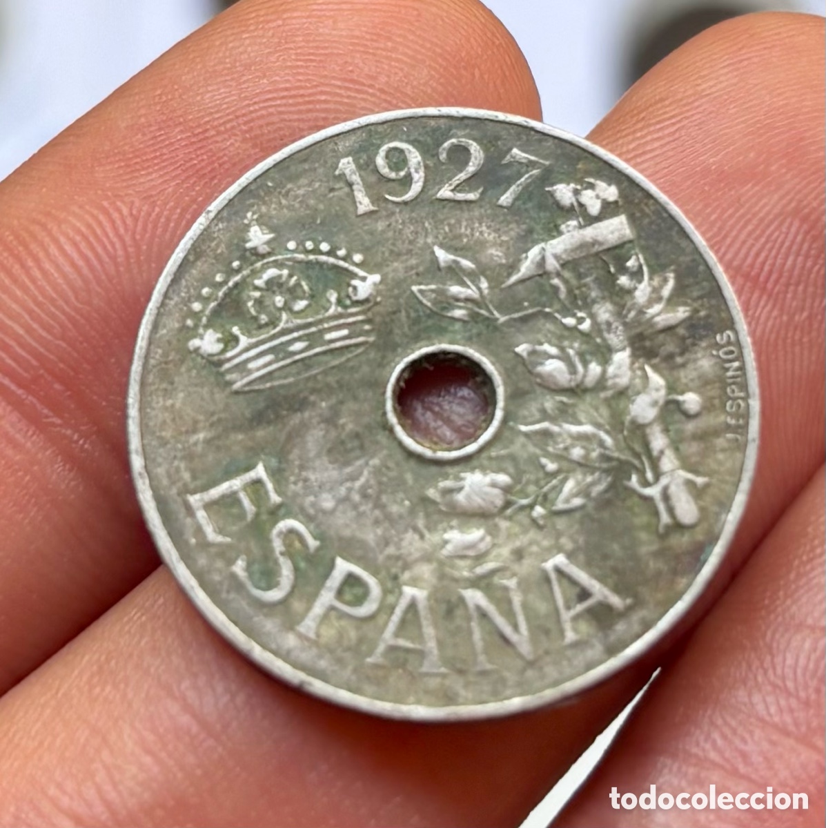 Monedas Franco: Moneda 25 Centimos 1927. Espa&ntilde;a - Foto 1