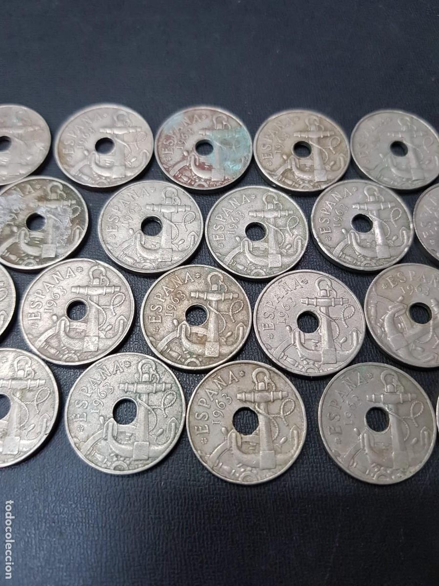 Monedas Franco: LOTE DE 30 MONEDAS DE 50 CENTIMOS-1963 - Foto 3