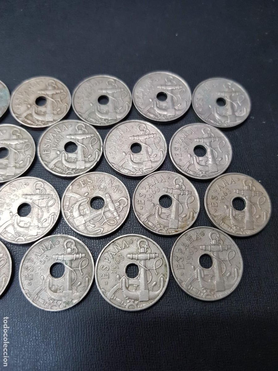 Monedas Franco: LOTE DE 30 MONEDAS DE 50 CENTIMOS-1963 - Foto 4