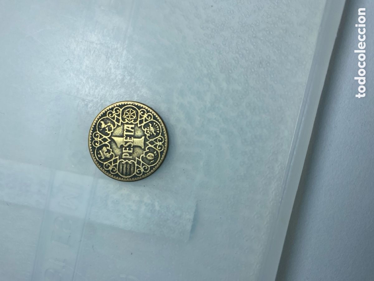 Monedas Franco: Monedas de 1 peseta del ano 1944 - Foto 1