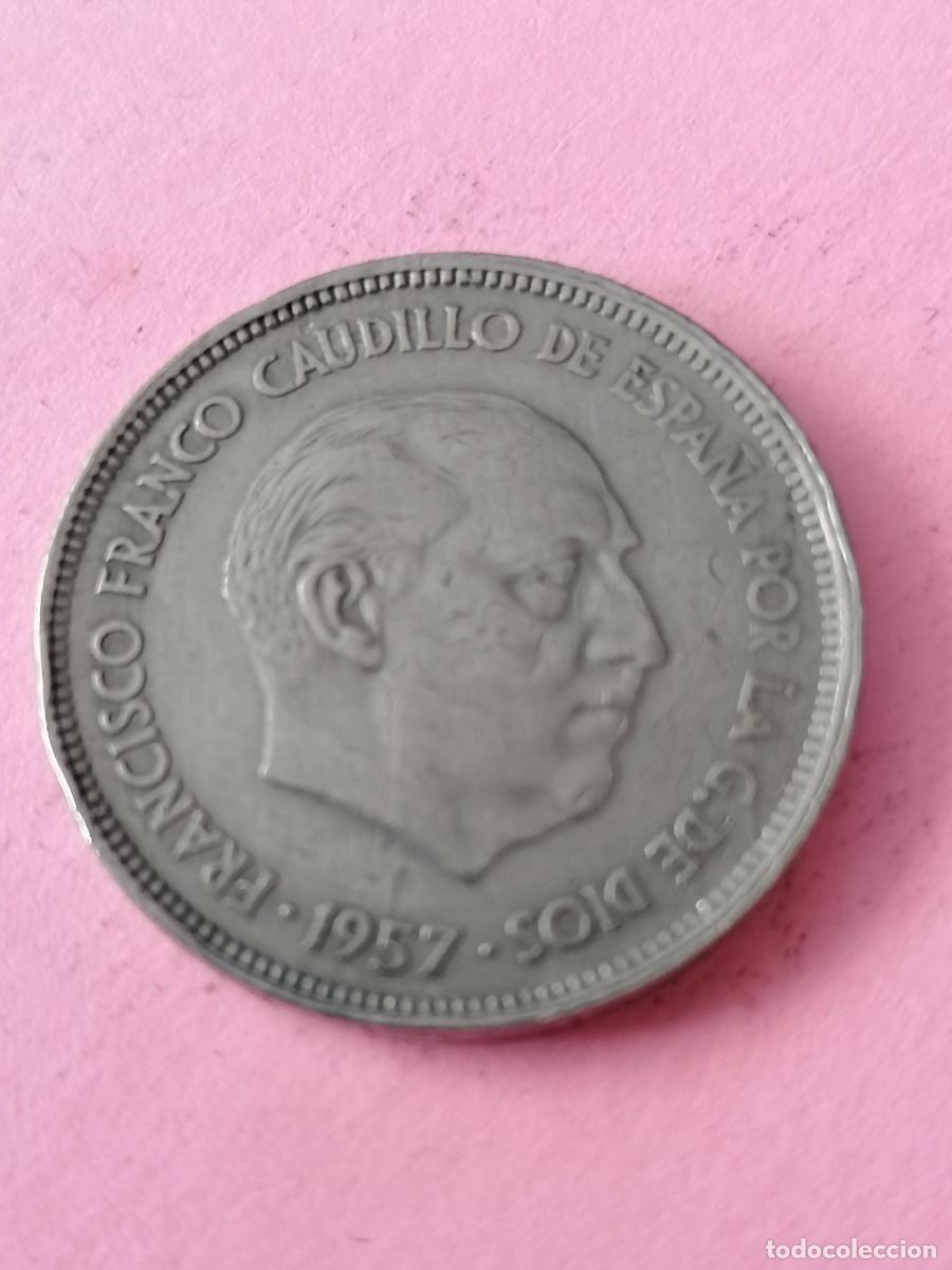 Monedas Franco: Moneda, 25 pesetas, 1957, 66*, BC+ - Foto 1