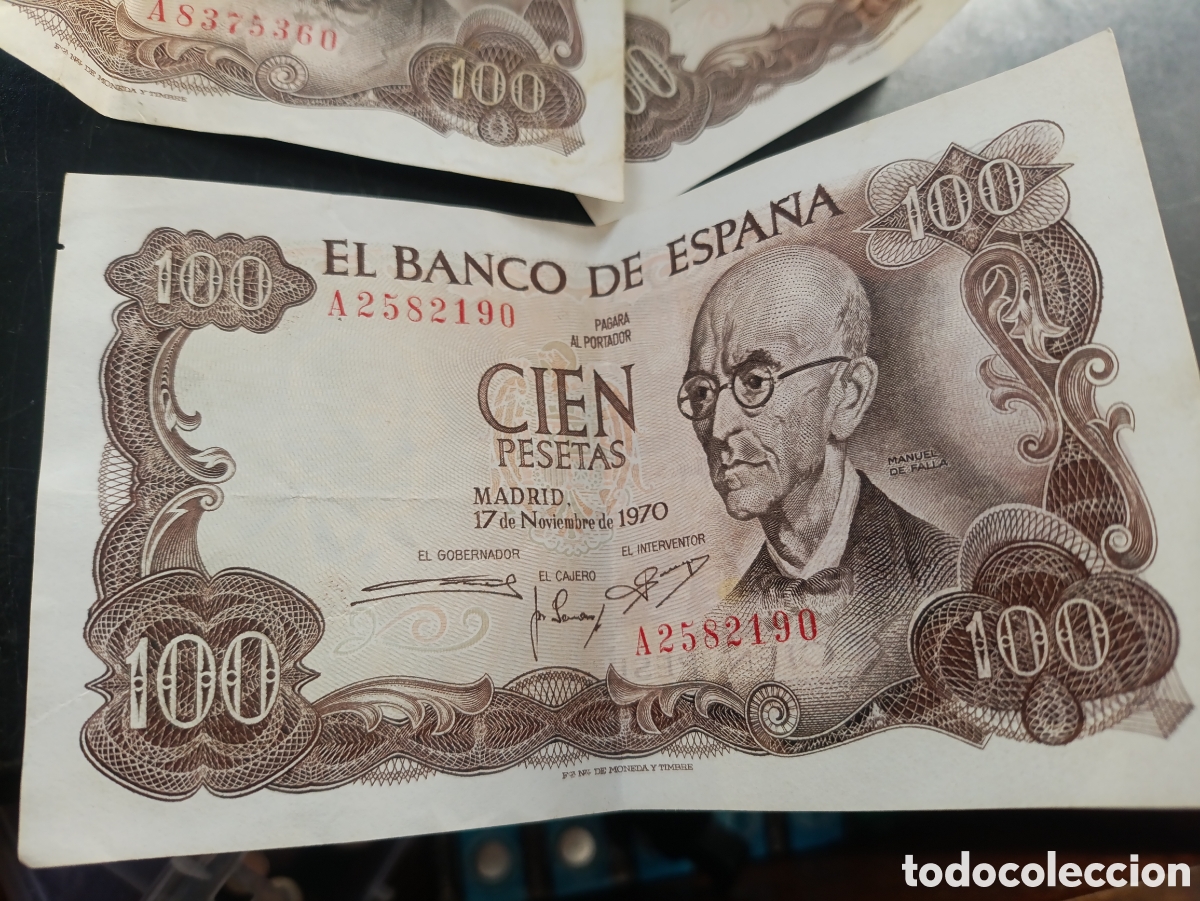 Monedas Franco: Lote 100 pesetas 1970 - Foto 2