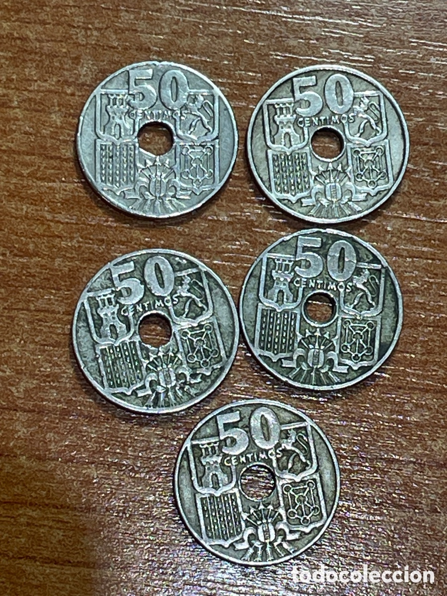 Monedas Franco: Moneda 50 c&eacute;ntimos 1949 - Foto 3