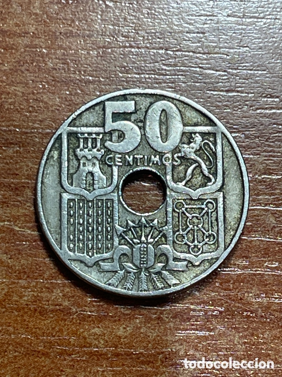 Monedas Franco: Moneda 50 c&eacute;ntimos 1949 - Foto 1