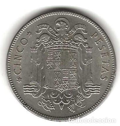 Monedas Franco: MONEDA DE 5 PESETAS A&Ntilde;O 1949 - - Foto 2