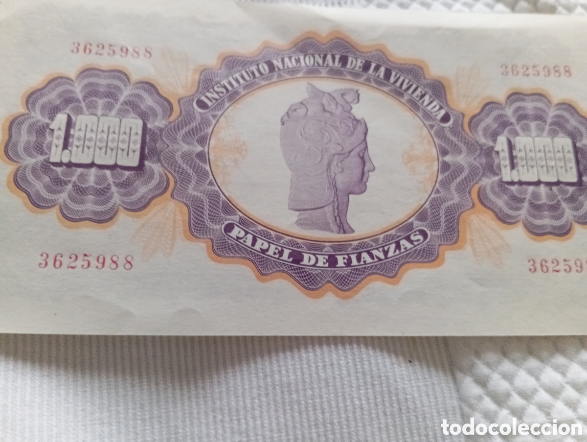 Monedas Franco: Billete de finanzas de 1000 / 1973 - Foto 3