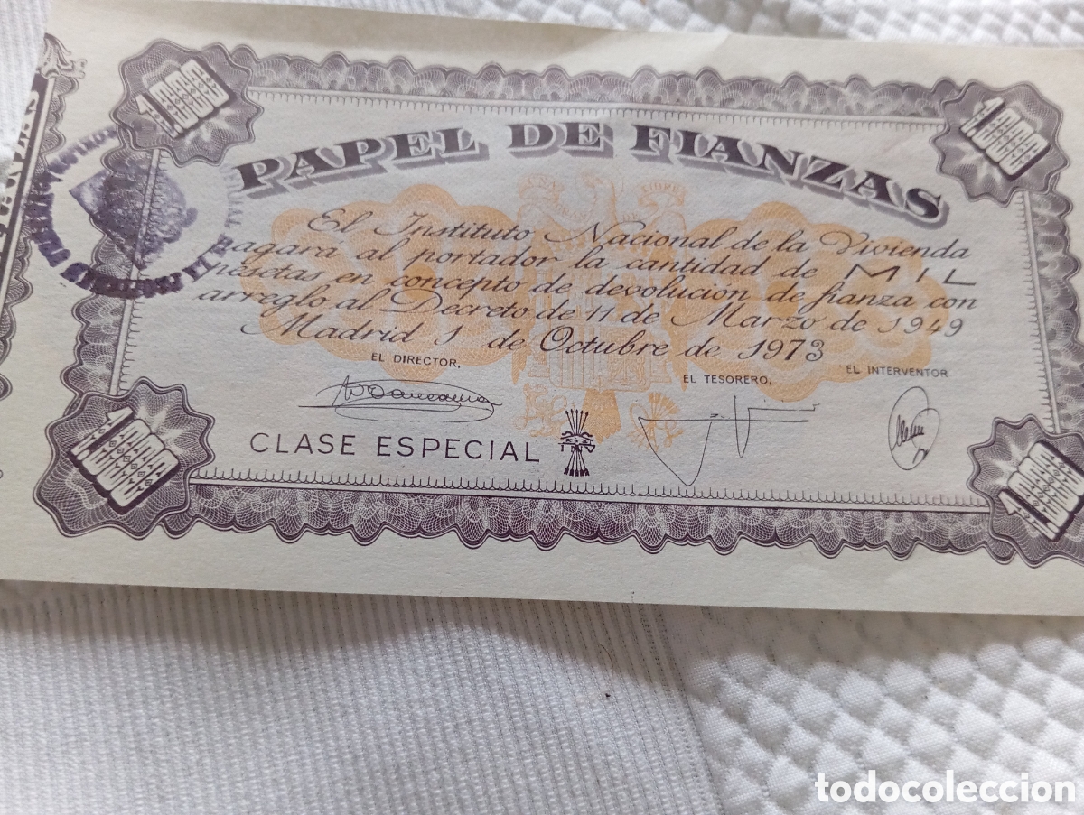 Monedas Franco: Billete de finanzas de 1000 / 1973 - Foto 1