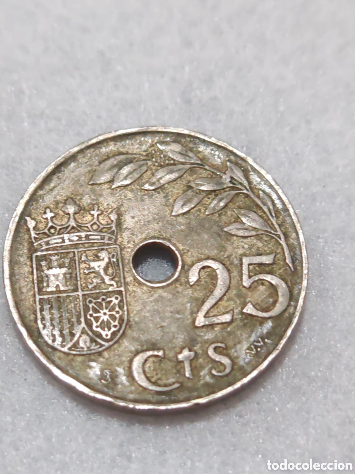 Monedas Franco: 25 centimos Espa&ntilde;a 1937 - Foto 2