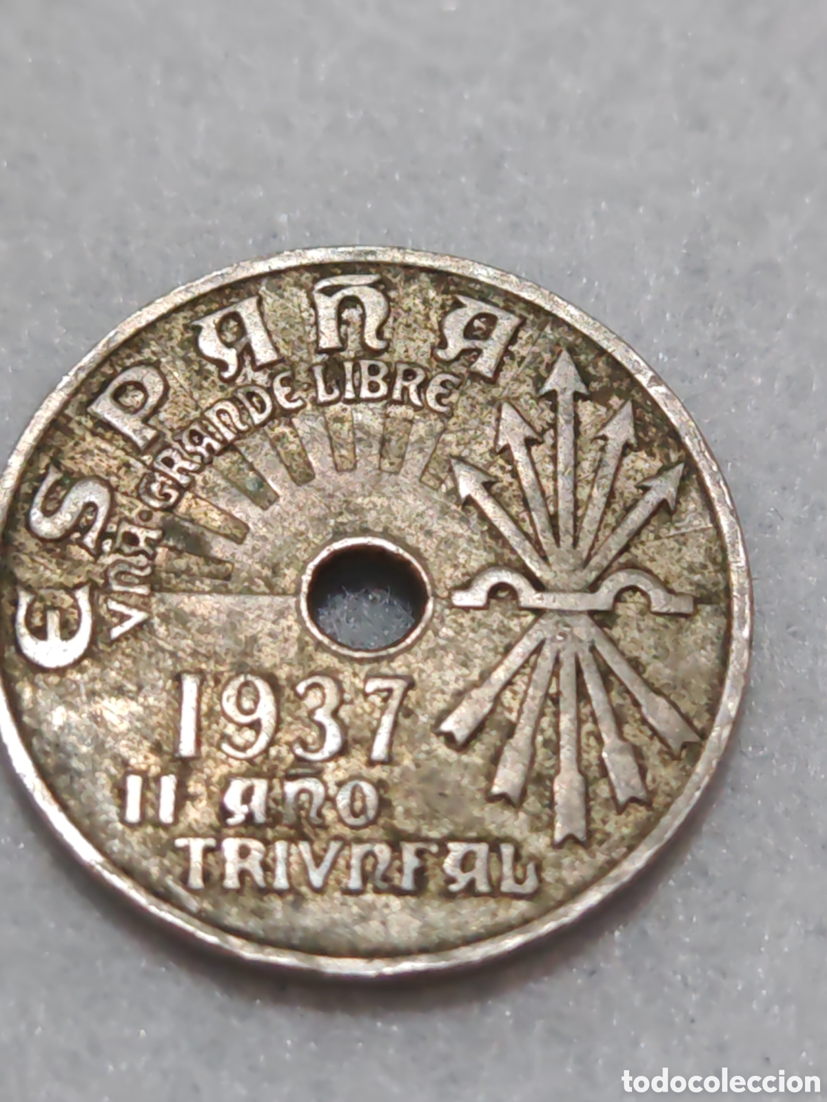 Monedas Franco: 25 centimos Espa&ntilde;a 1937 - Foto 1