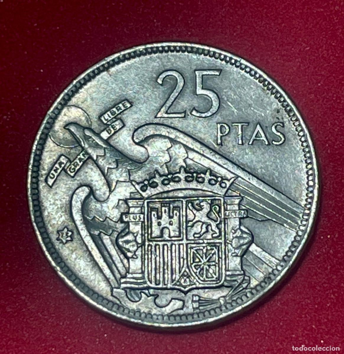 Monedas Franco: 25 PESETAS DE 1957*75 - Foto 2