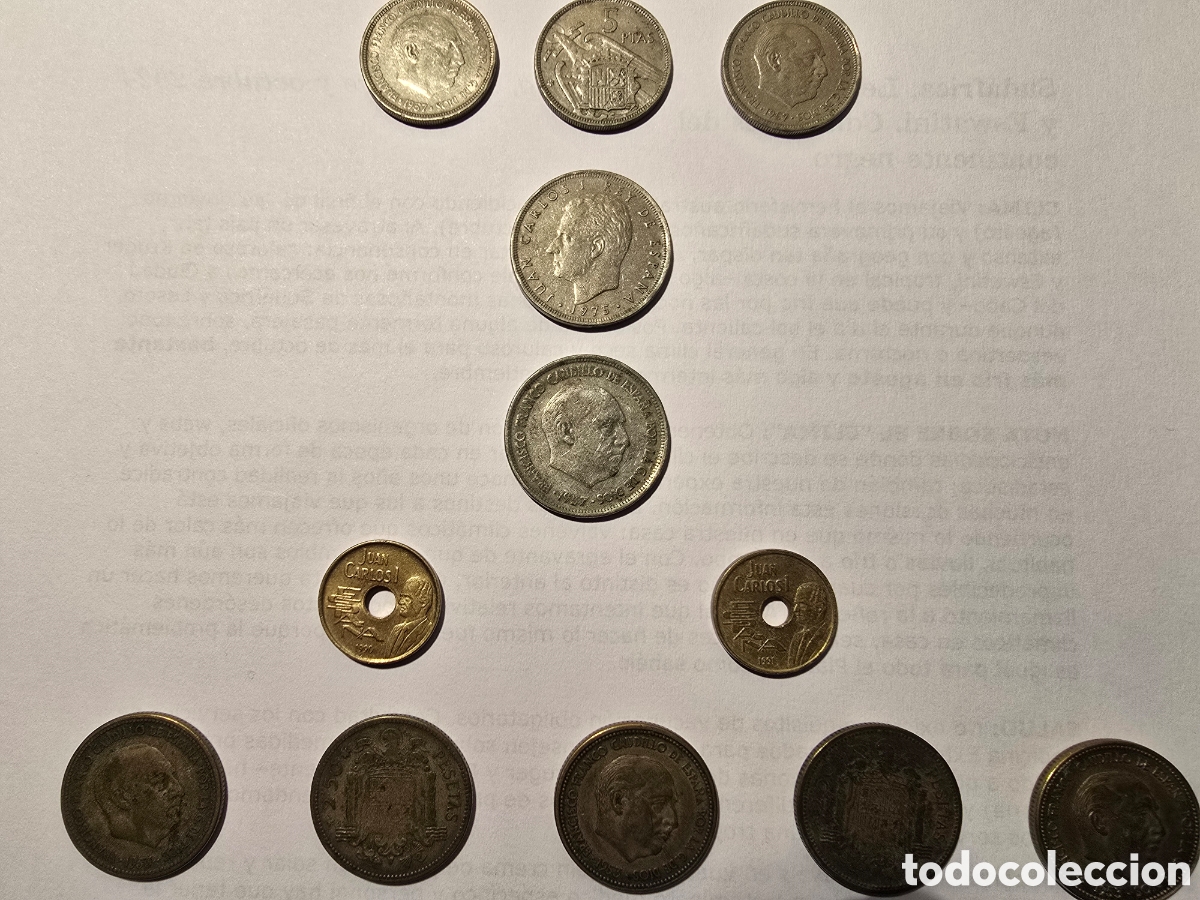 Monedas Franco: Monedas antiguas peseta - Foto 2