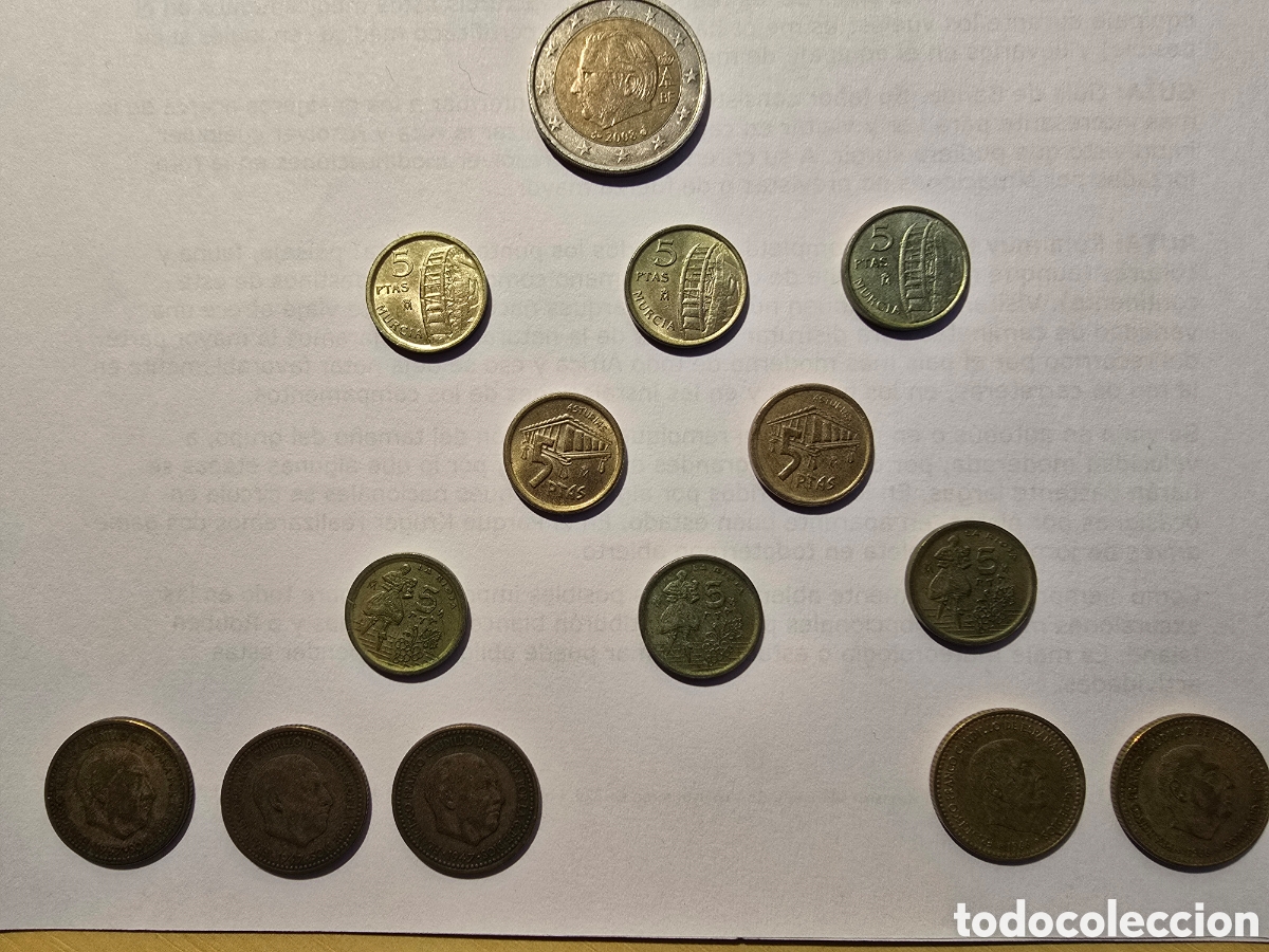 Monedas Franco: Monedas antiguas peseta - Foto 3