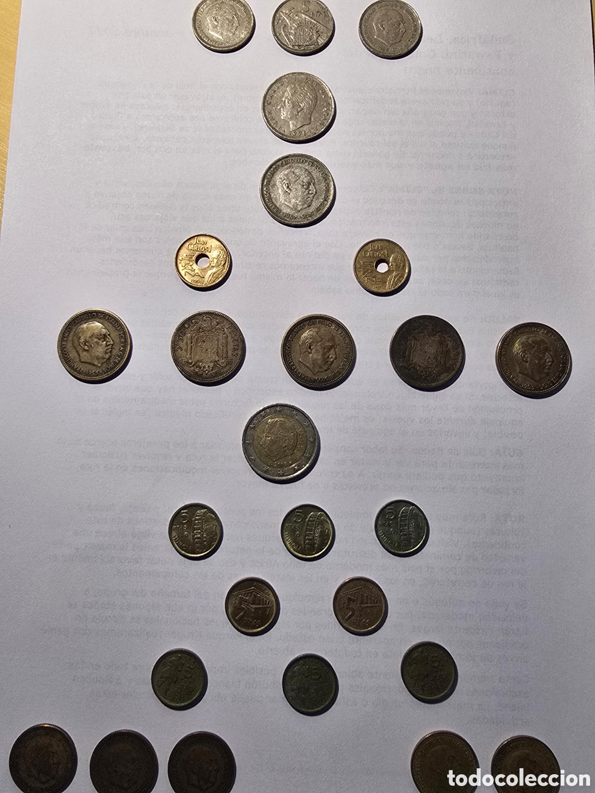 Monedas Franco: Monedas antiguas peseta - Foto 1