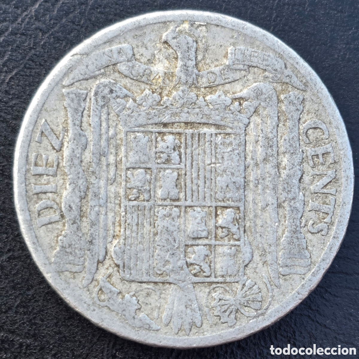 Monedas Franco: Moneda espa&ntilde;ola 1945 -10 cm - Foto 2