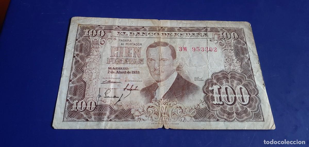 Monedas Franco: 2 BILLETES DE 100 Y 5 PESETAS - Foto 2