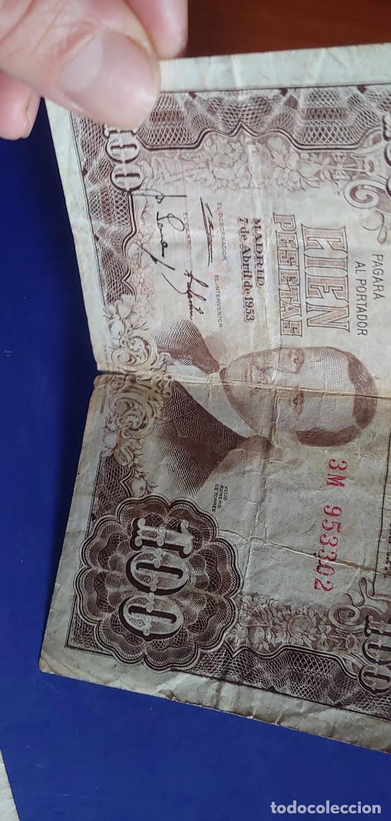 Monedas Franco: 2 BILLETES DE 100 Y 5 PESETAS - Foto 4