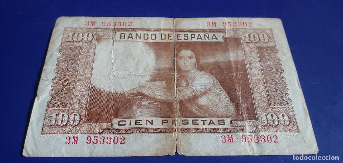 Monedas Franco: 2 BILLETES DE 100 Y 5 PESETAS - Foto 6