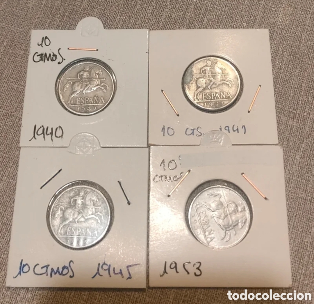 Monedas Franco: Lote de 10 c&eacute;ntimos Estado Espa&ntilde;ol - Foto 1