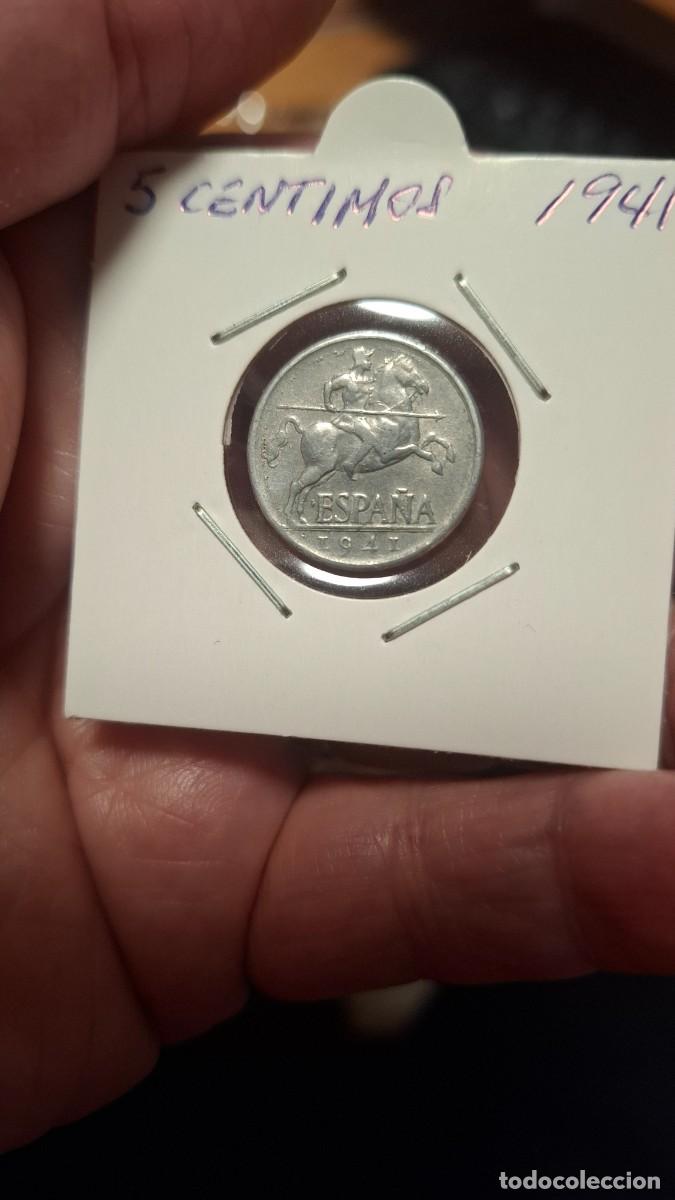 Monedas Franco: MONEDA DE 5 C&Eacute;NTIMOS DE 1941 ESCASA - Foto 1