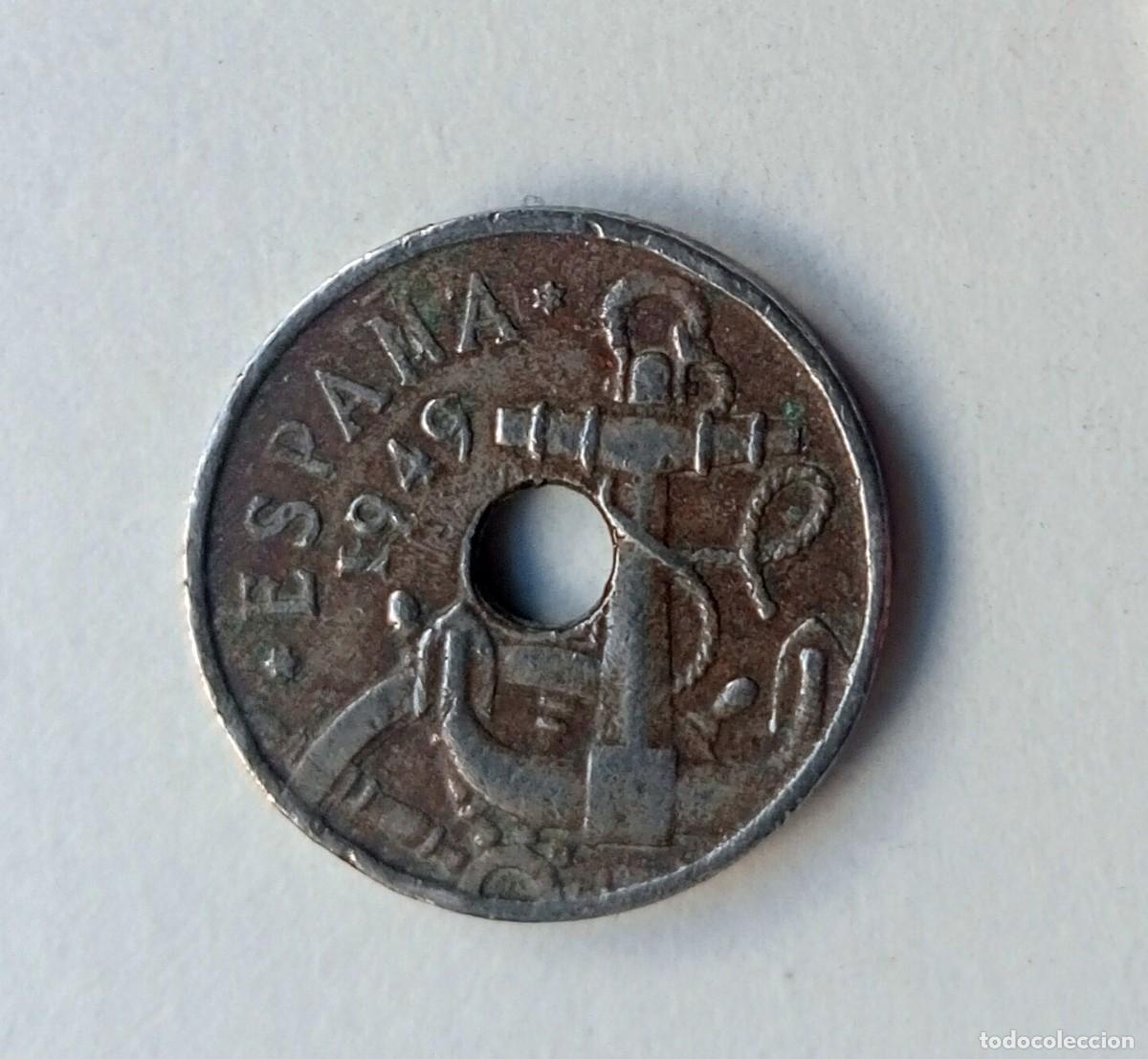Monedas Franco: MONEDA ESPA&Ntilde;A 50 C&Eacute;NTIMOS A&Ntilde;O 1949 - Foto 2