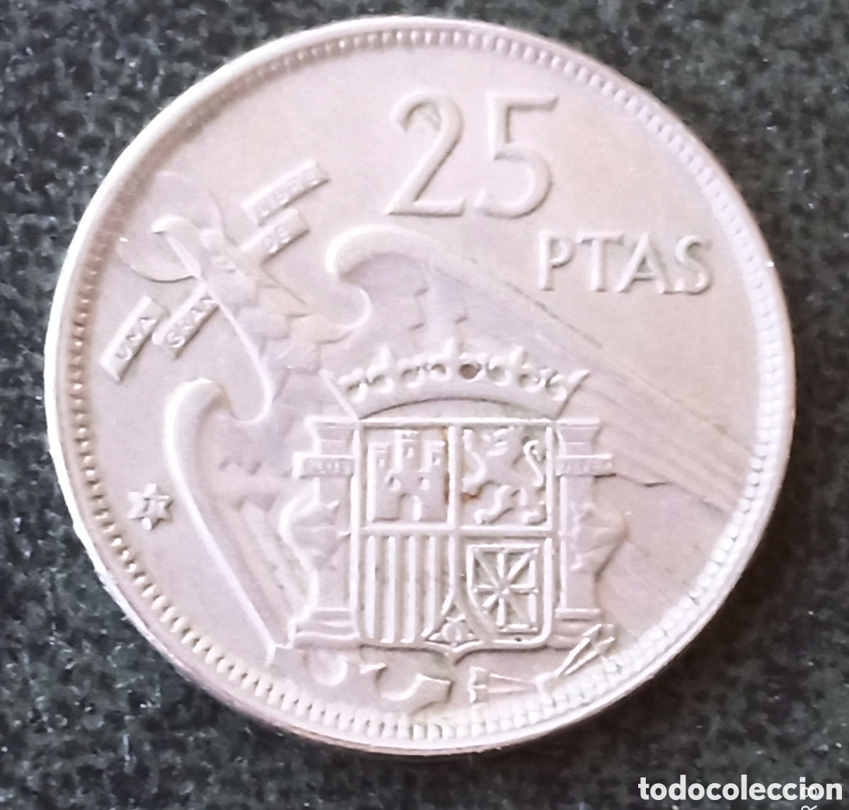 Monedas Franco: 25 Pesetas 1957 - * 71 - BC - Foto 2