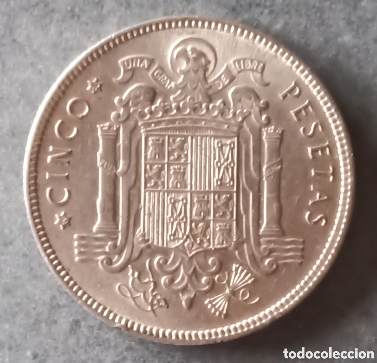 Monedas Franco: 5 Pesetas 1949 * 50 - Mbc - Foto 2