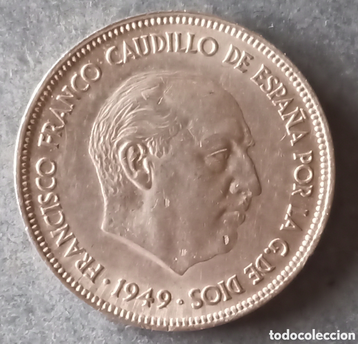 Monedas Franco: 5 Pesetas 1949 * 50 - Mbc - Foto 1