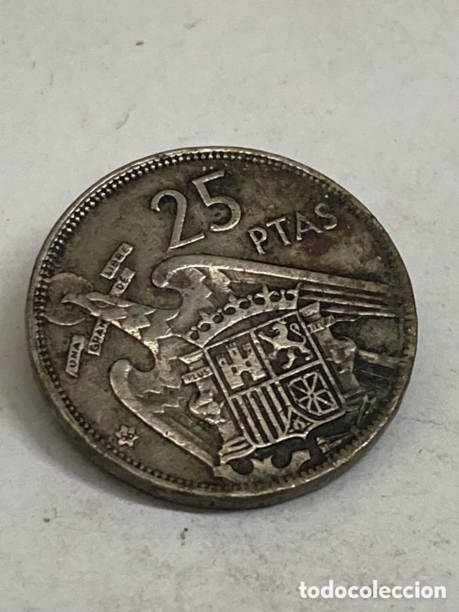 Monedas Franco: Moneda de 25 pesetas 1957 /58 - Foto 1