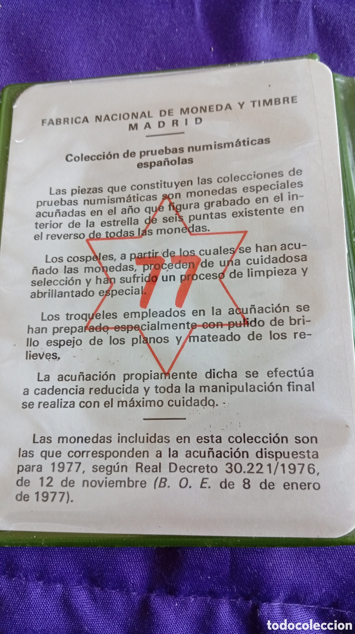 Monedas Franco: Cartera Oficial del Estado - Foto 2
