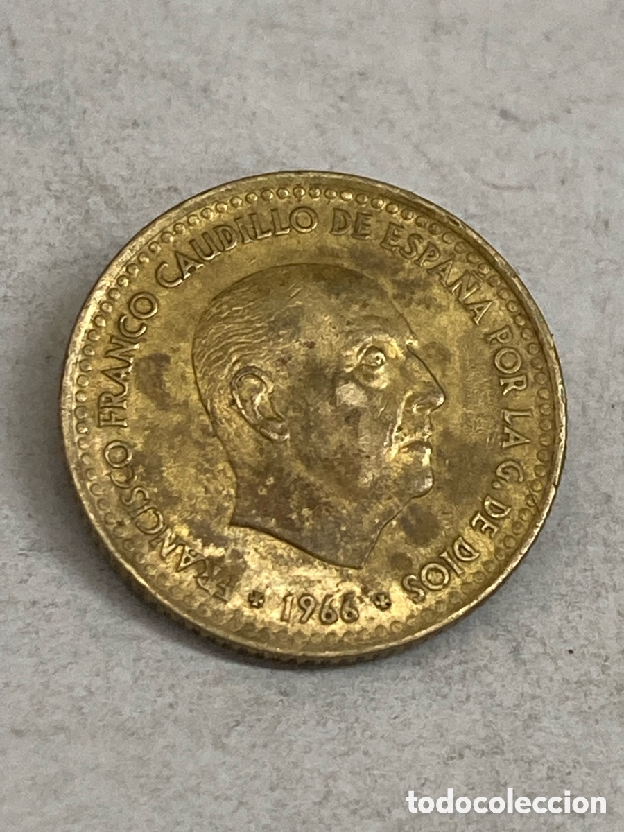 Monedas Franco: Moneda de 1 peseta 1966 M53 - Foto 1
