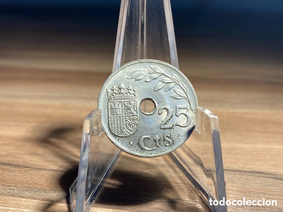 Monedas Franco: ESPA&Ntilde;A - 25 C&eacute;ntimos 1937 - Foto 2