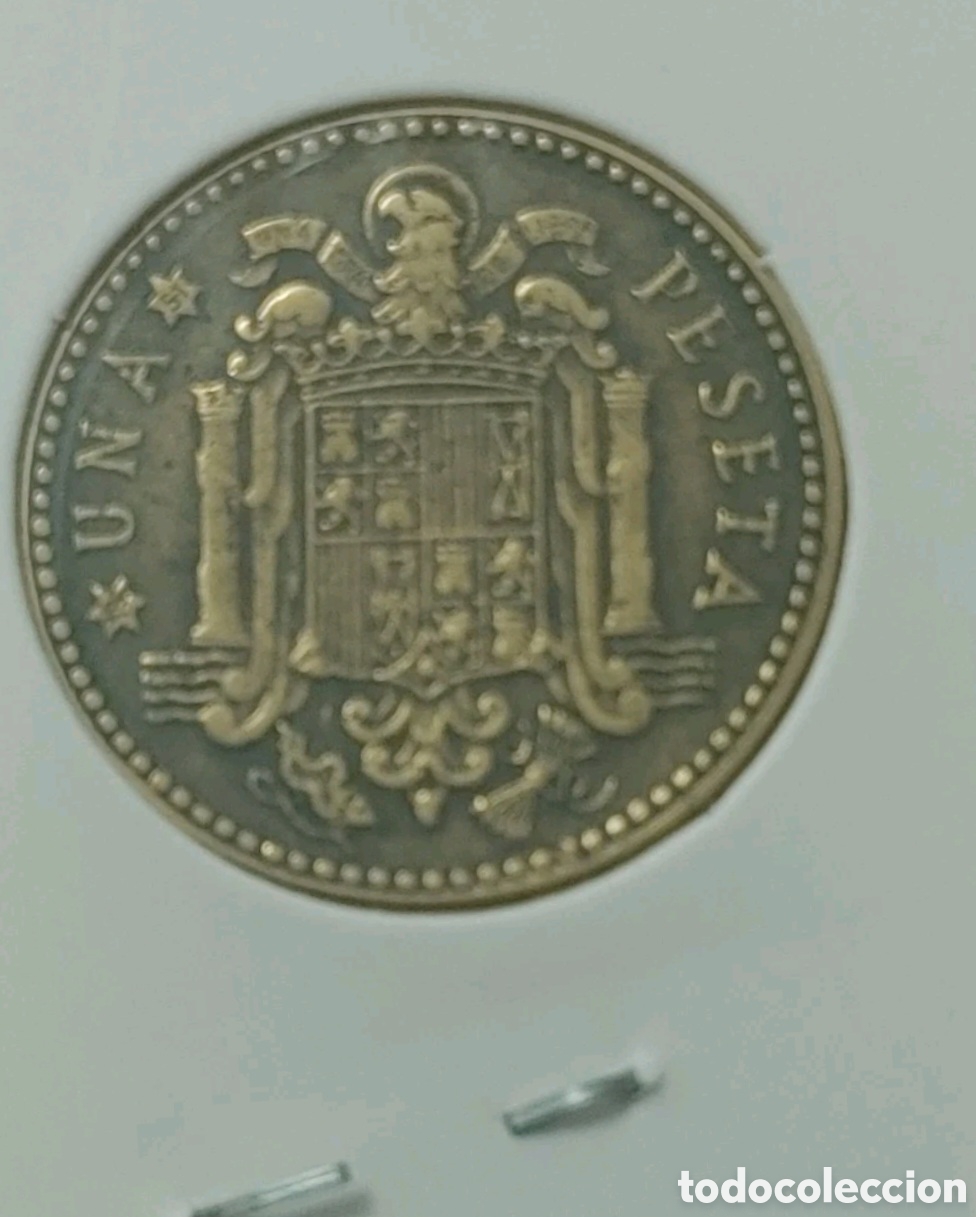 Monedas Franco: UNA PESETA DE 1947*51 CON ERROR EN EBC - Foto 2