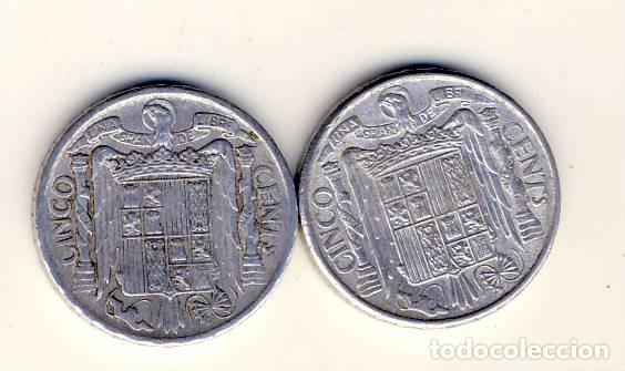 Monedas Franco: DOS MONEDAS DE 5 C&Eacute;NTIMOS, 1940 Y 41.-(10) - Foto 2