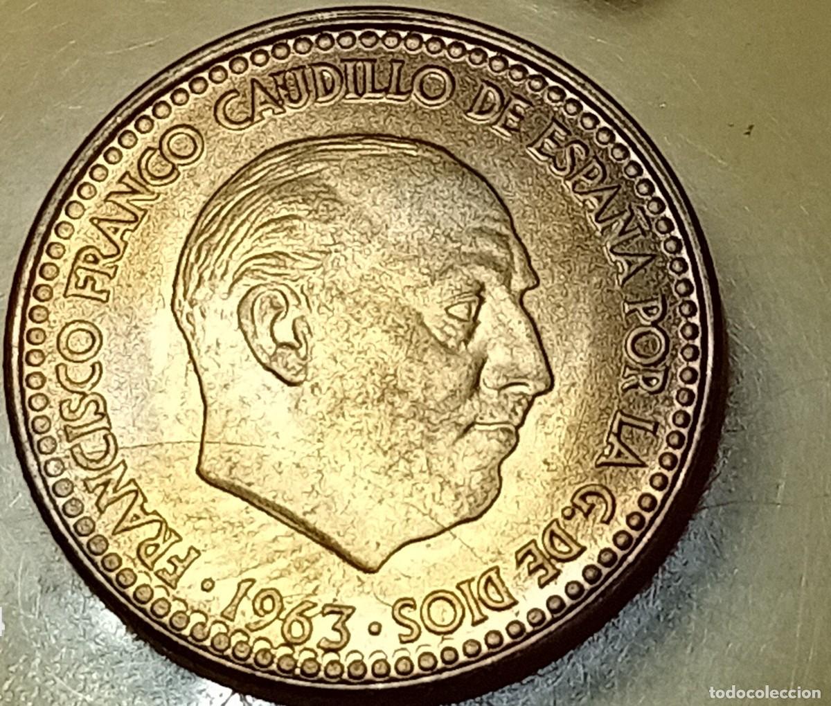 Monedas Franco: 1 PESETA 1963 / 66. SC. ERROR. - Foto 4