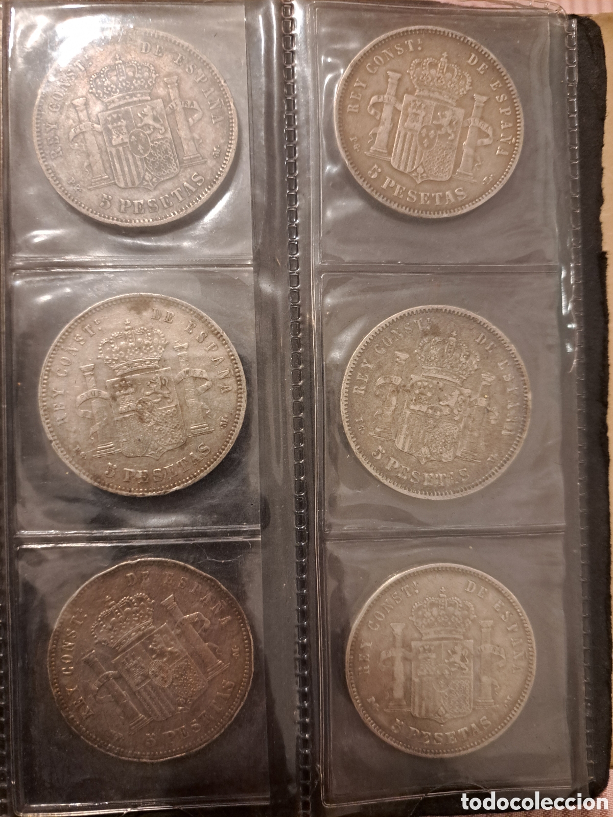 Monedas Franco: 36 monedas 5 ptas 1870 en adelante. - Foto 2