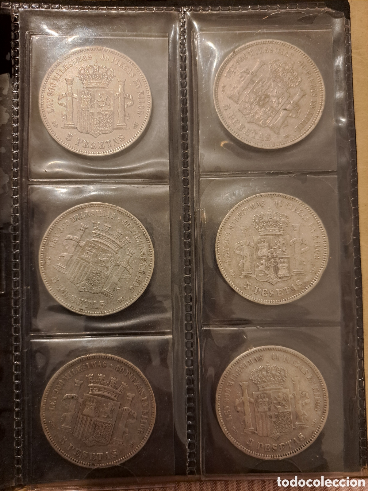 Monedas Franco: 36 monedas 5 ptas 1870 en adelante. - Foto 6