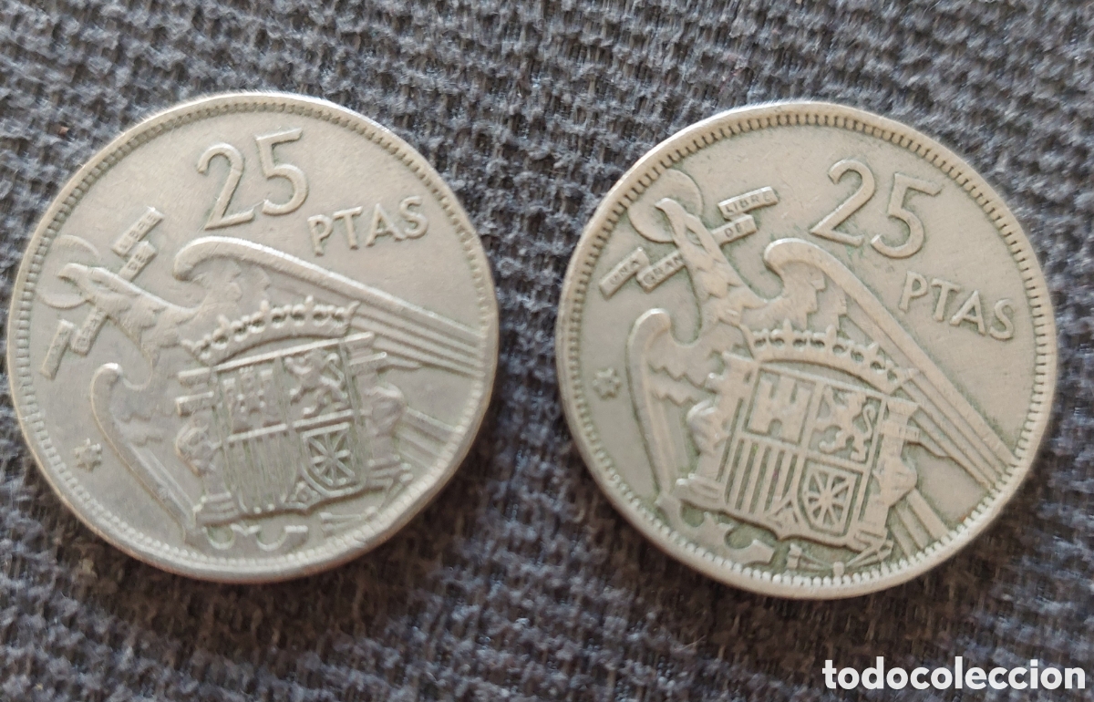 Monedas Franco: Moneda 25 ptas de 1957 - Foto 2