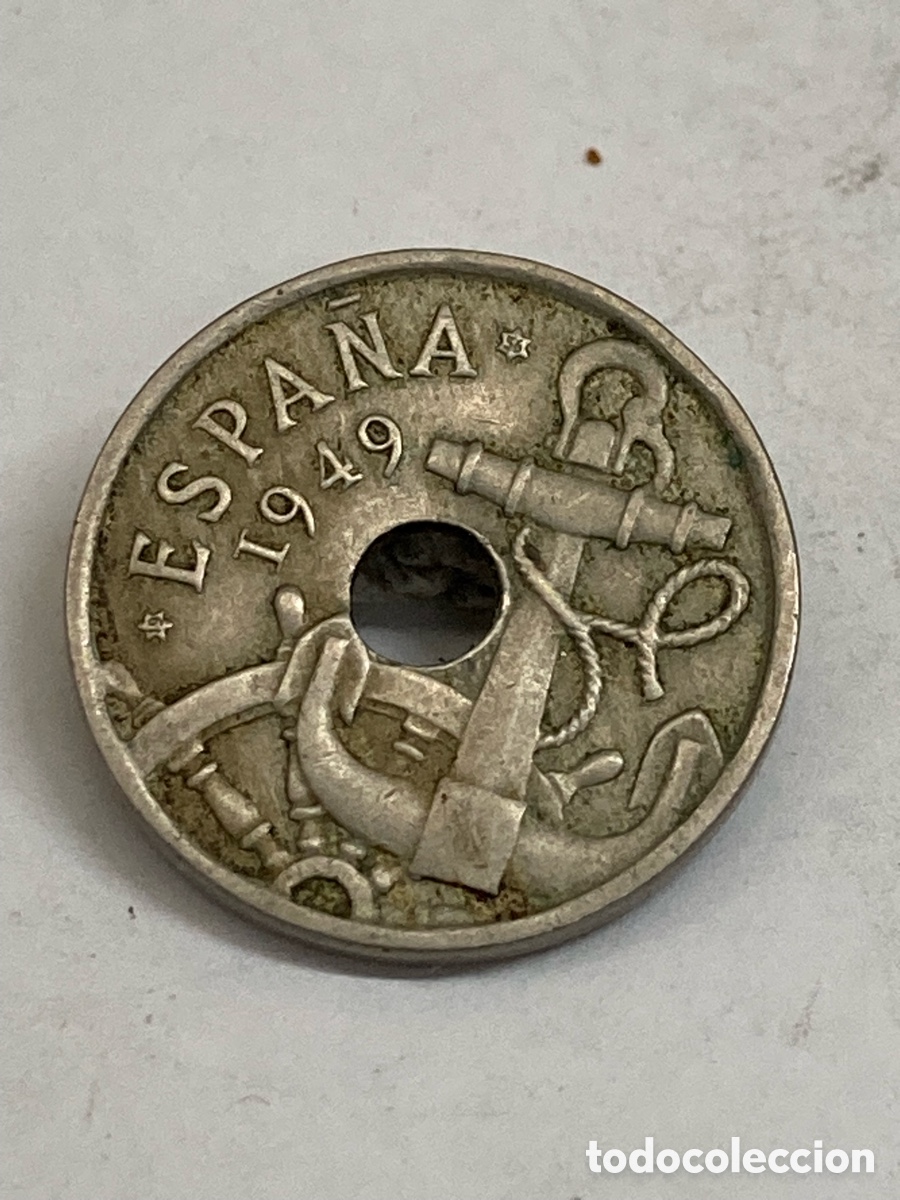 Monedas Franco: Moneda de 50 c&eacute;ntimos 1949 J70 - Foto 2