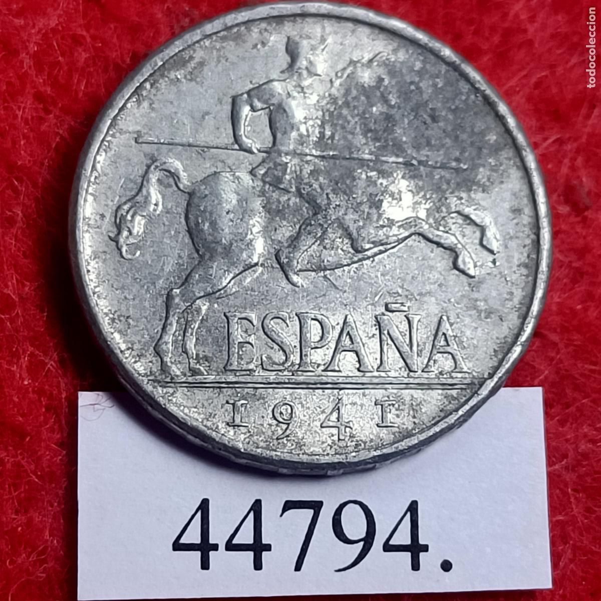 Monedas Franco: Espa&ntilde;a 5 c&eacute;ntimos 1941, Franco - Foto 1