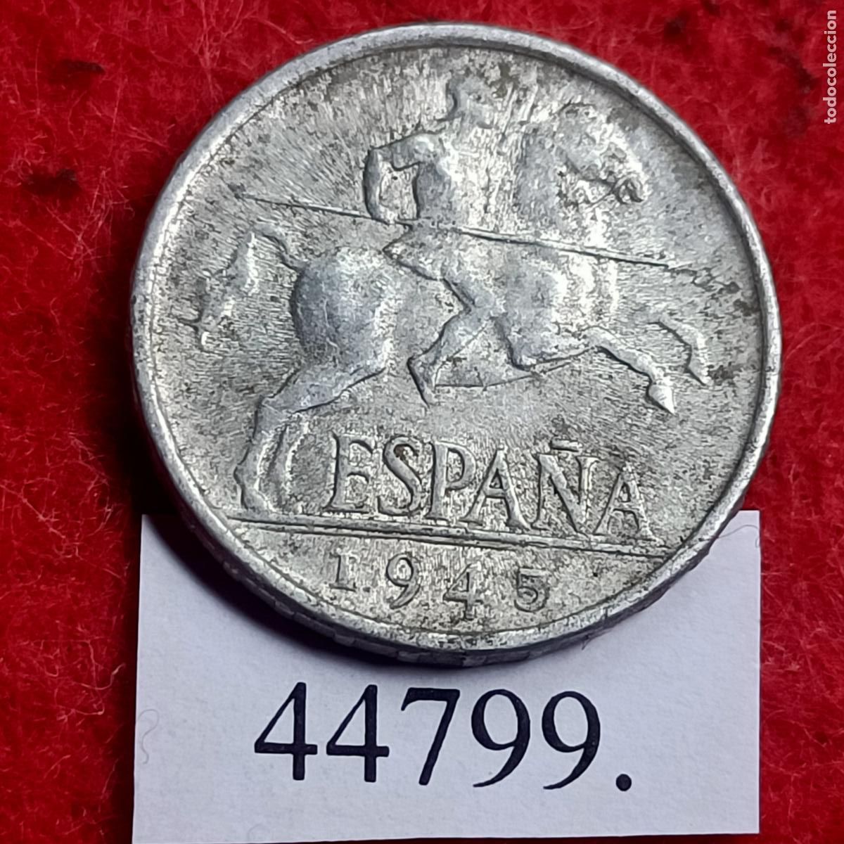 Monedas Franco: Espa&ntilde;a 5 c&eacute;ntimos 1945, Franco - Foto 1