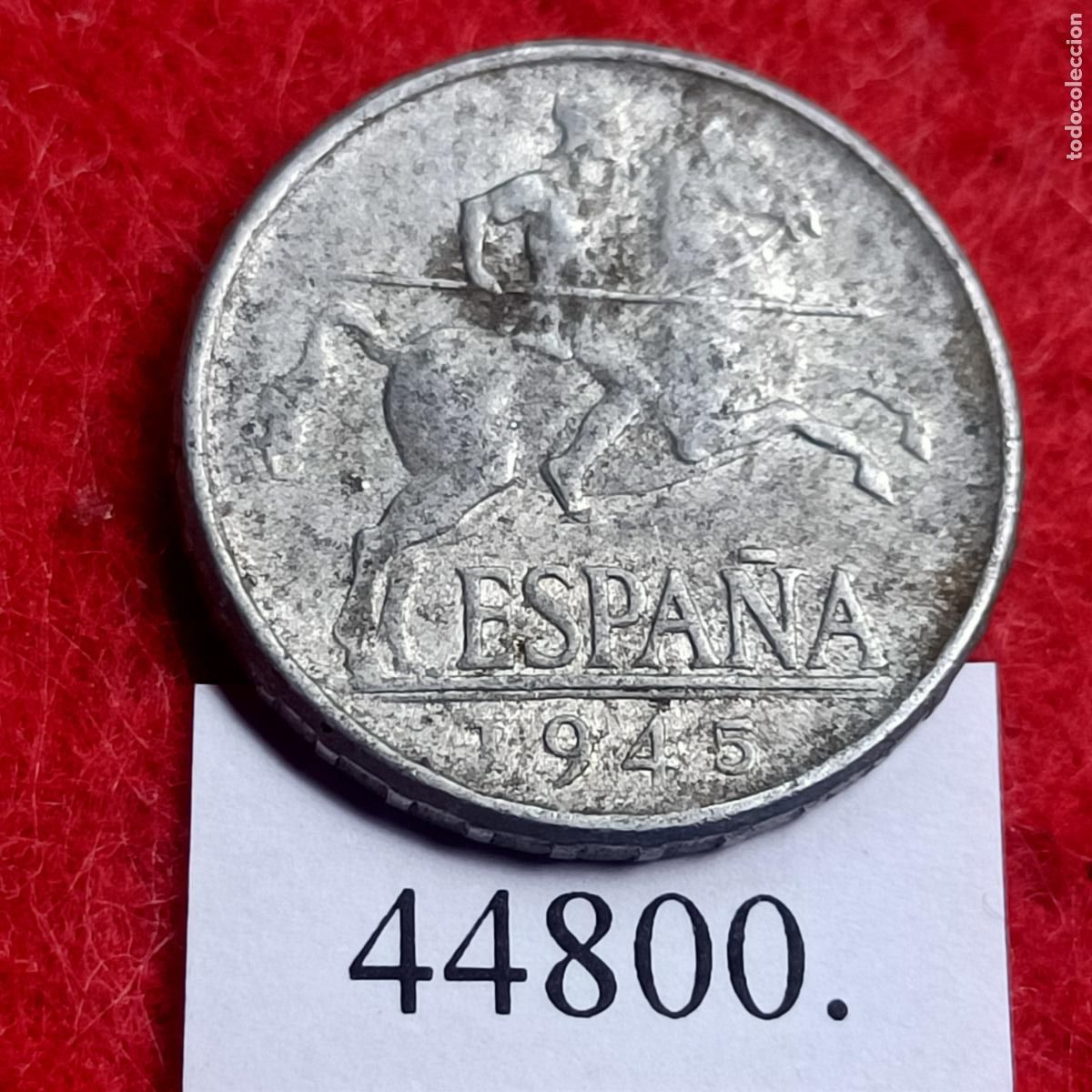 Monedas Franco: Espa&ntilde;a 5 c&eacute;ntimos 1945, Franco - Foto 1
