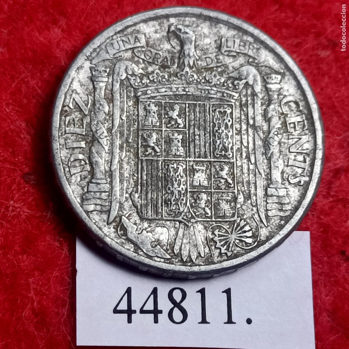 Monedas Franco: Espa&ntilde;a 10 c&eacute;ntimos 1940, Franco - Foto 2