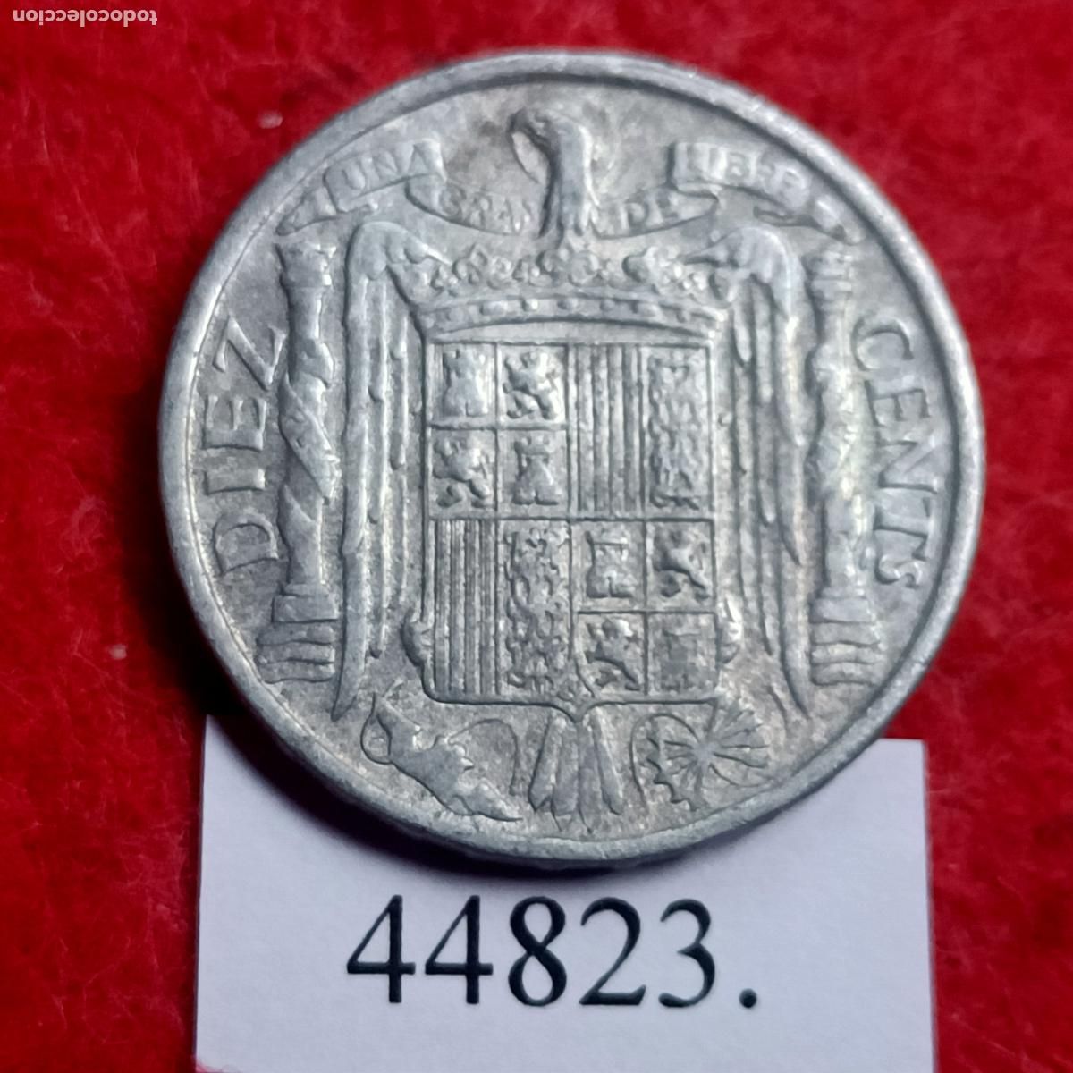 Monedas Franco: Espa&ntilde;a 10 c&eacute;ntimos 1941, Franco - Foto 2