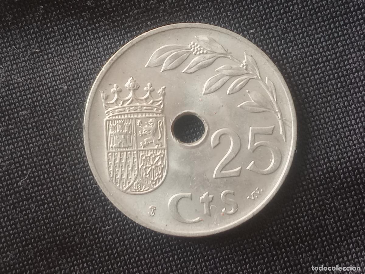 Monedas Franco: 25 c&eacute;ntimos de 1937. EBC+ - Foto 2