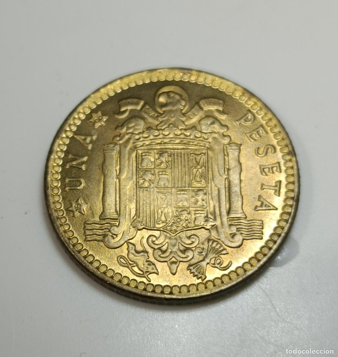 Monedas Franco: 1 PESETA 1963 / 66. SC. ERROR. - Foto 2