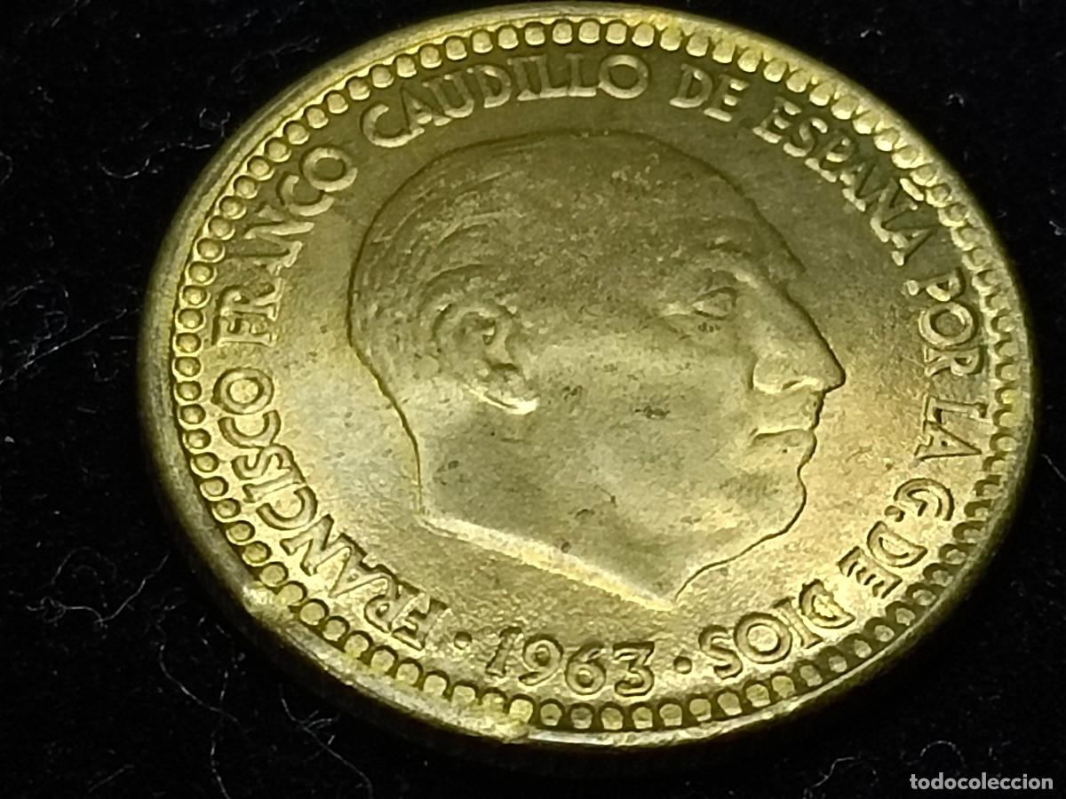 Monedas Franco: 1 PESETA 1963 / 66. SC. ERROR. - Foto 8