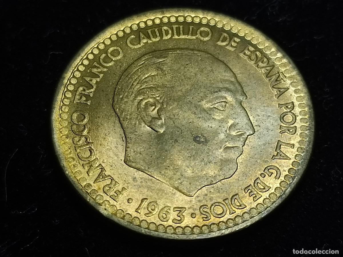 Monedas Franco: 1 PESETA 1963 SC. ERROR. - Foto 1