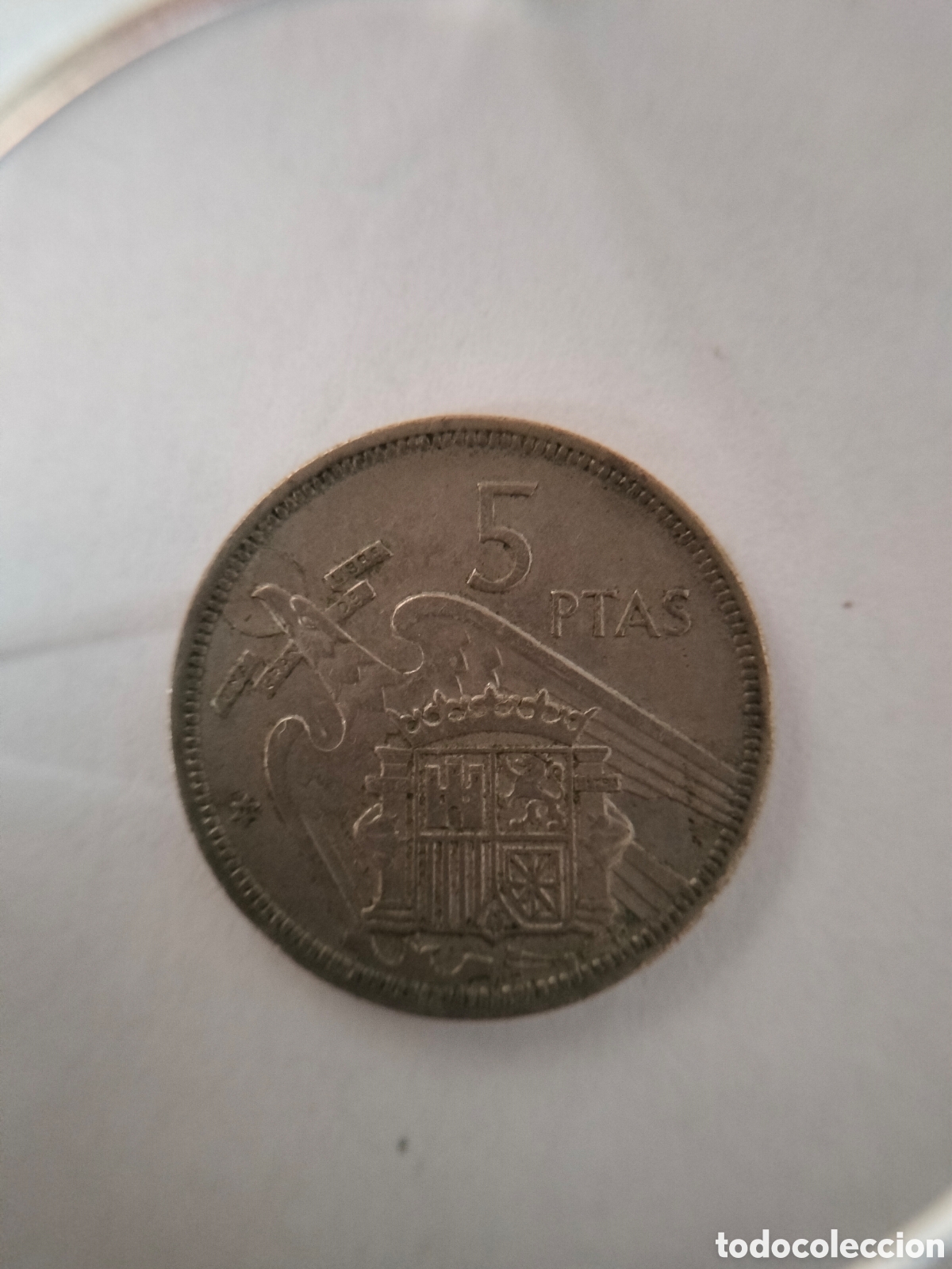 Monedas Franco: Moneda 5 Ptas Franco 1957 - Foto 5