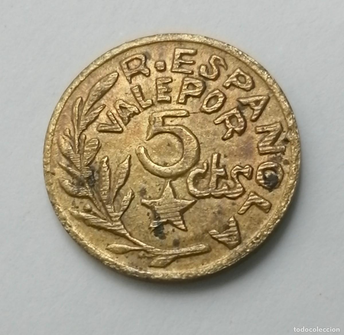 Monedas Franco: MONEDA 5 CENTIMOS DE MENORCA 1937 - Foto 1