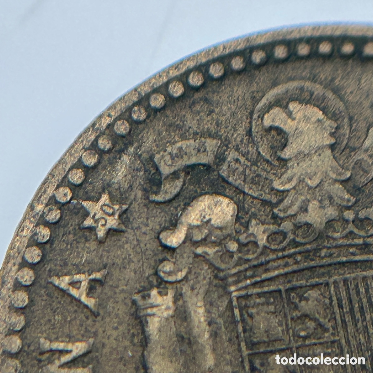 Monedas Franco: Moneda 1 peseta 1947. *50. E.B.C. - Foto 3